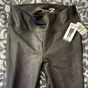 Seven7 sculpted faux leather leggings